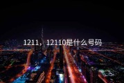 1211，12110是什么号码