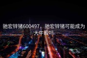 驰宏锌锗600497，驰宏锌锗可能成为大牛股吗