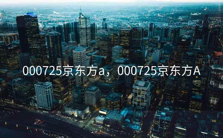 000725京东方a，000725京东方A