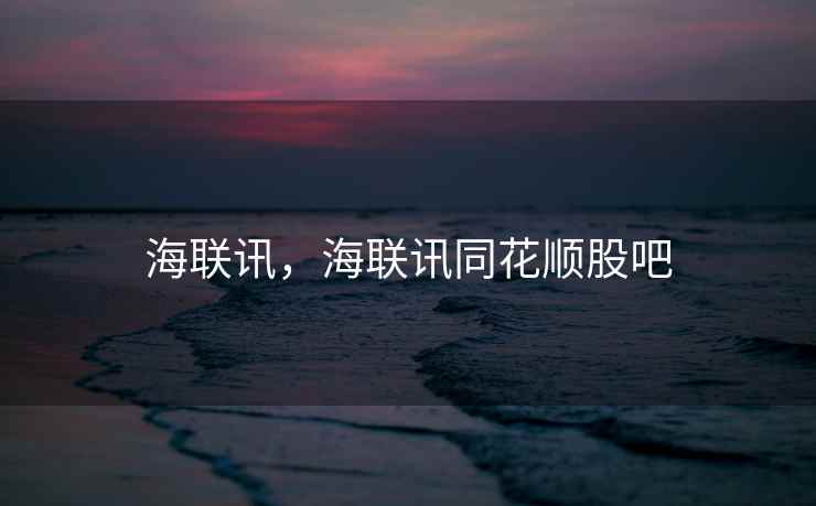 海联讯，海联讯同花顺股吧