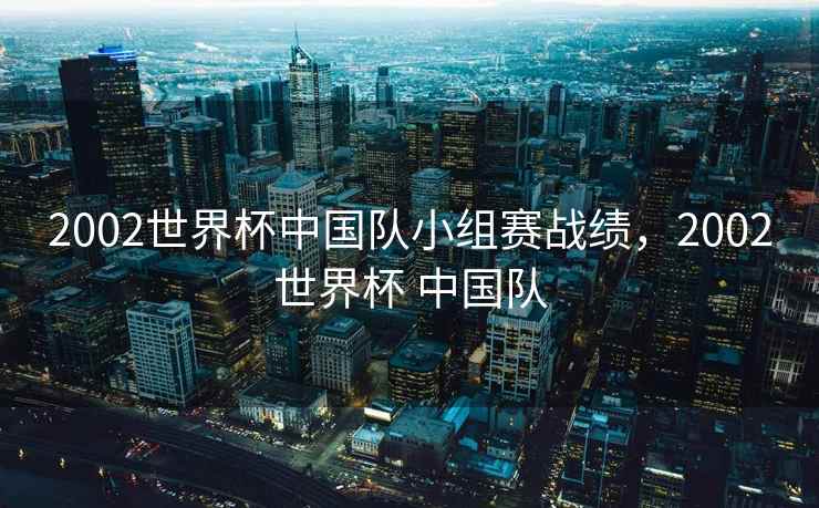 2002世界杯中国队小组赛战绩，2002世界杯 中国队