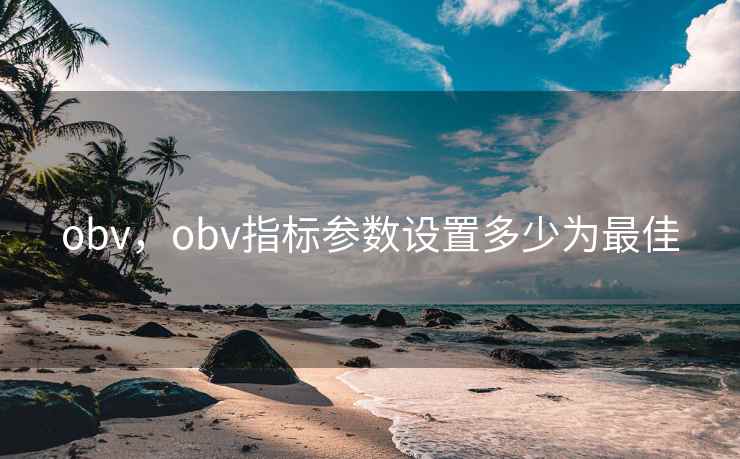 obv,obv指标参数设置多少为最佳 obv,obv指标参数设置多少为最佳