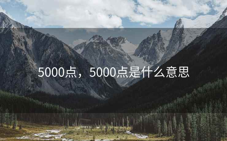 5000点,5000点是什么意思 5000点,5000点是什么意思