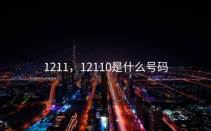 1211，12110是什么号码